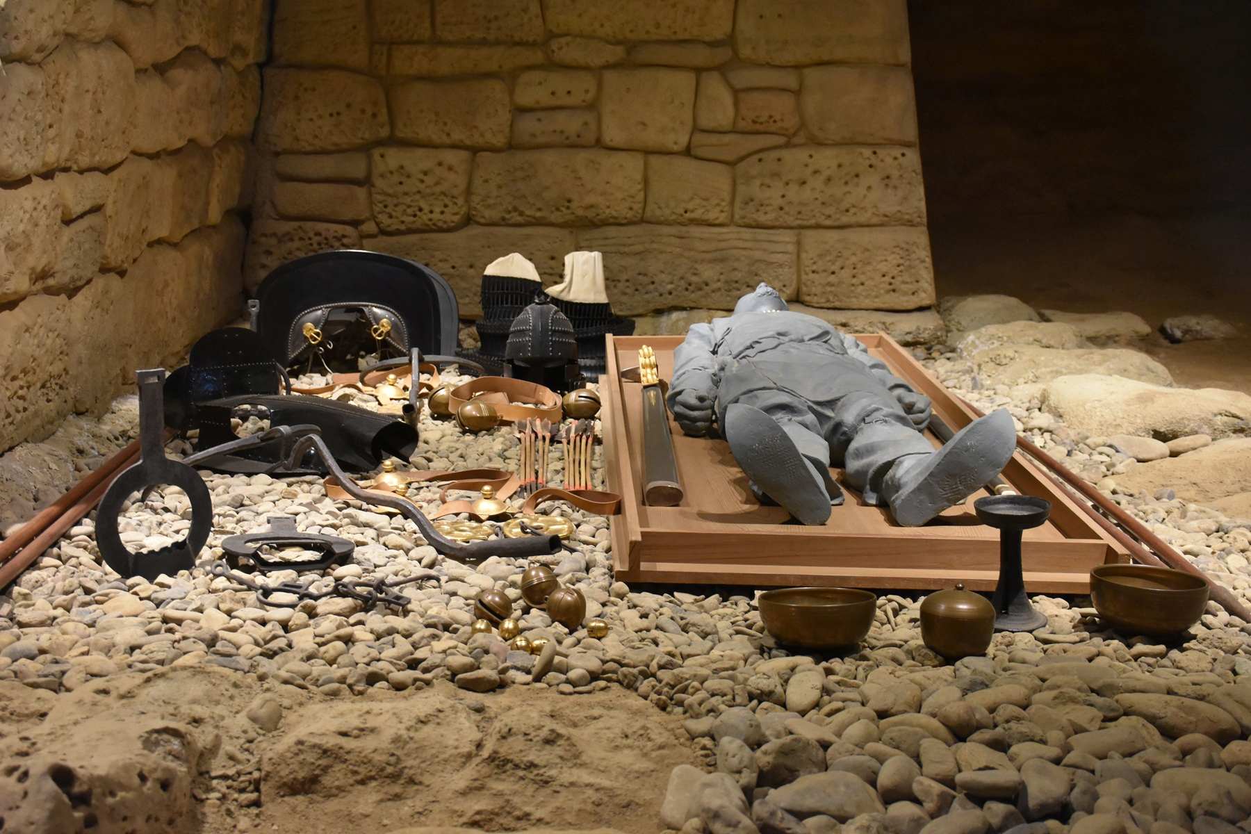 玄室内部の展示